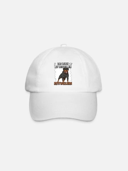 Rottweiler Das Leben ist besser mit Rottweilern - Baseballkappe - Weiß/Weiß
