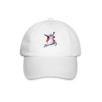 Zinnowitz Insel Usedom Ostsee Strand Souvenir - Baseballkappe - Weiß/Weiß - Vorne