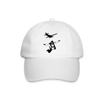 glider parachute drone - Baseballkappe - Weiß/Weiß - Vorne