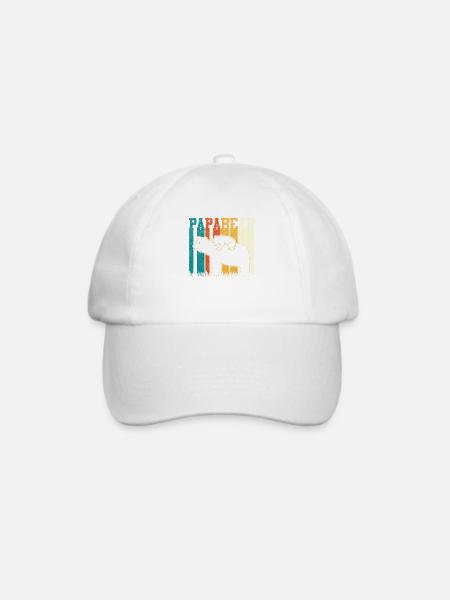 Papa Bär - Baseballkappe - Weiß/Weiß