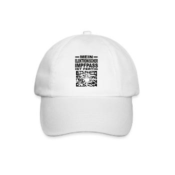 Elektronischer Impfpass - Baseballkappe - Weiß/Weiß - Vorne