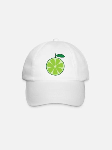 Limette - Baseballkappe - Weiß/Weiß