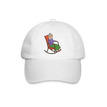 Oma Großmutter - Baseballkappe - Weiß/Weiß - Vorne