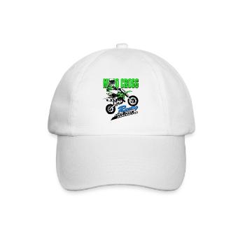 Kinder Motocross - KIDS MX - Baseballkappe - Weiß/Weiß - Vorne