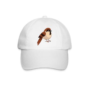 Spatz - Baseballkappe - Weiß/Weiß - Vorne