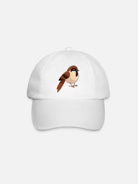 Spatz - Baseballkappe - Weiß/Weiß