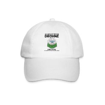 Drone Drohne Drohnen - Baseballkappe - Weiß/Weiß - Vorne