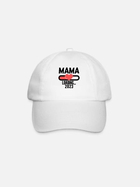 Mama 2023 - Werdende Mutter 2023 loading - Baseballkappe - Weiß/Weiß