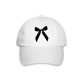 Schwarze Schleife - Baseballkappe - Weiß/Weiß - Vorne