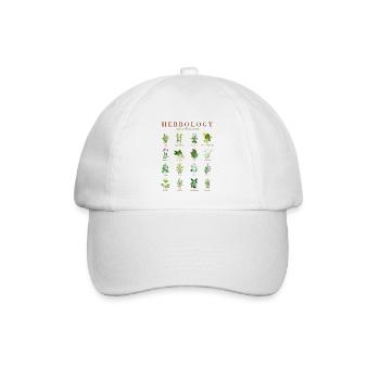 Herbology | Kräuterkunde Gewürze Magie Garten - Baseballkappe - Weiß/Weiß - Vorne