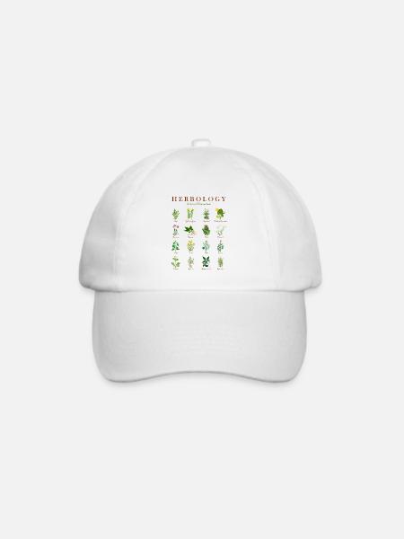 Herbology | Kräuterkunde Gewürze Magie Garten - Baseballkappe - Weiß/Weiß