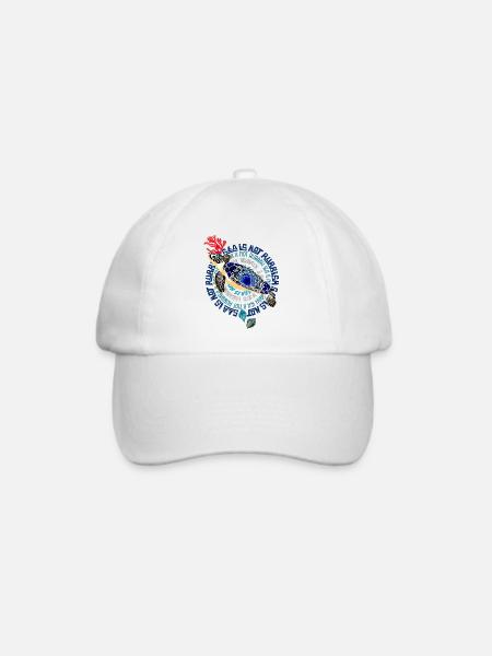 Meer ist kein Müll - Baseballkappe - Weiß/Weiß
