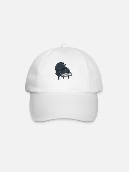 Klavier - Baseballkappe - Weiß/Weiß