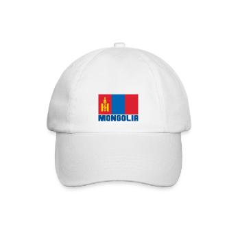 Mongolei - Baseballkappe - Weiß/Weiß - Vorne