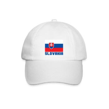 Slowakei - Baseballkappe - Weiß/Weiß - Vorne