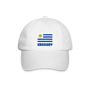 Uruguay - Baseballkappe - Weiß/Weiß - Vorne