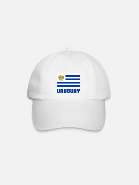 Uruguay - Baseballkappe - Weiß/Weiß
