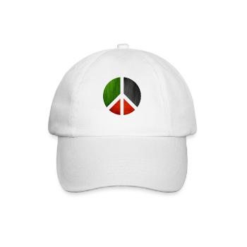 Palästina Frieden Spaß Geschenk - Baseballkappe - Weiß/Weiß - Vorne
