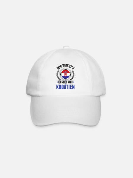 Kroatien Urlaub Zagreb Reise Geschenk - Baseballkappe - Weiß/Weiß