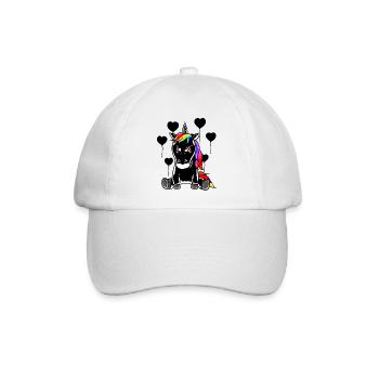 Halloween Einhorn böse schlecht Fabelwesen Horror - Baseballkappe - Weiß/Weiß - Vorne