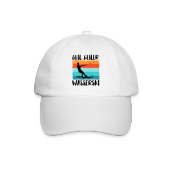 Wasserskier Wasserski Wasserskifahrer - Baseballkappe - Weiß/Weiß - Vorne