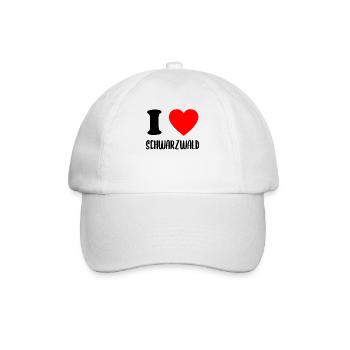 Ich Liebe Schwarzwald Schwarzwälder Geschenk - Baseballkappe - Weiß/Weiß - Vorne