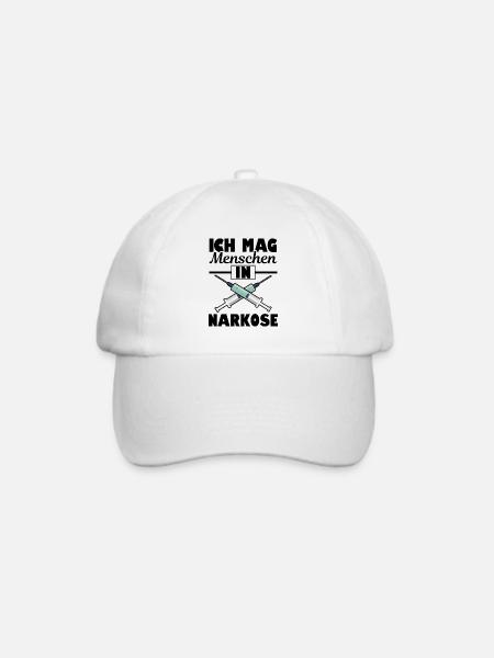 Ich Mag Menschen In Narkose Chefarzt Doktor Medizi - Baseballkappe - Weiß/Weiß