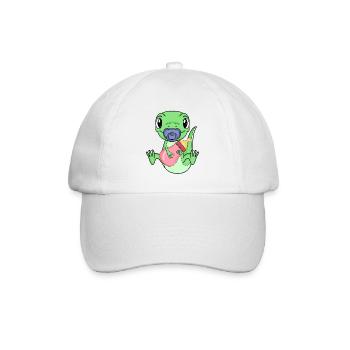 Baby Eidechse - Baseballkappe - Weiß/Weiß - Vorne