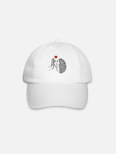 Igel - Baseballkappe - Weiß/Weiß