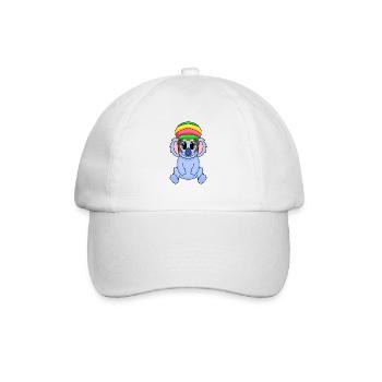 Rasta Koala - Baseballkappe - Weiß/Weiß - Vorne