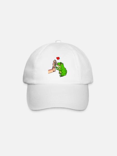 Frosch - Baseballkappe - Weiß/Weiß