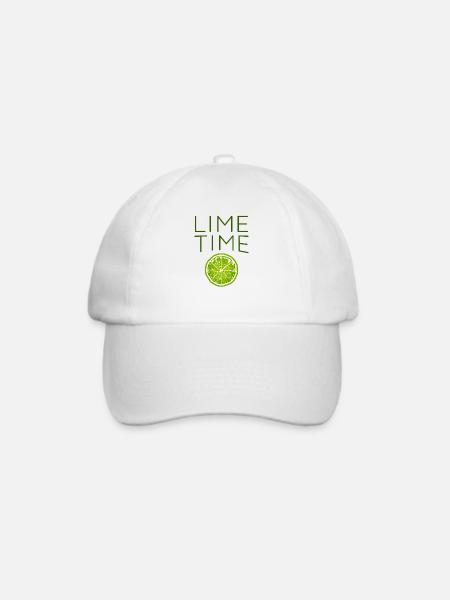 Limette - Baseballkappe - Weiß/Weiß