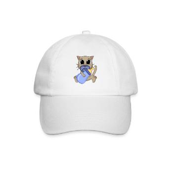 Baby Junge Katze - Baseballkappe - Weiß/Weiß - Vorne