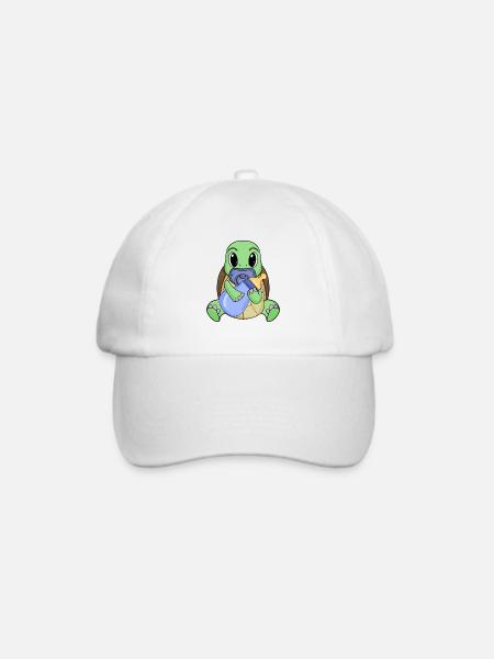 Baby Schildkröte - Baseballkappe - Weiß/Weiß