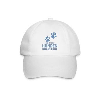 Hund und Herrchen Sprüche - Baseballkappe - Weiß/Weiß - Vorne