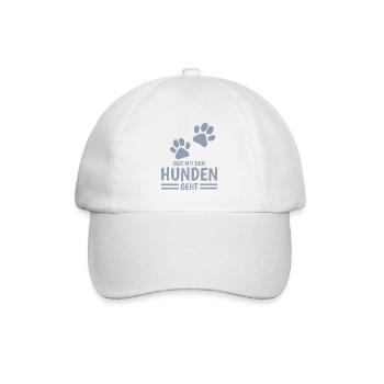 Hund und Herrchen Sprüche - Baseballkappe - Weiß/Weiß - Vorne