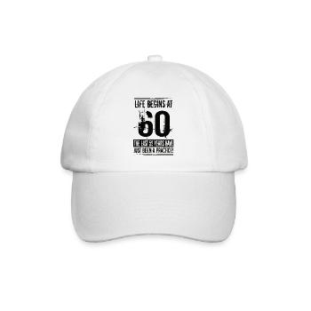 60 Geburtstag - Baseballkappe - Weiß/Weiß - Vorne