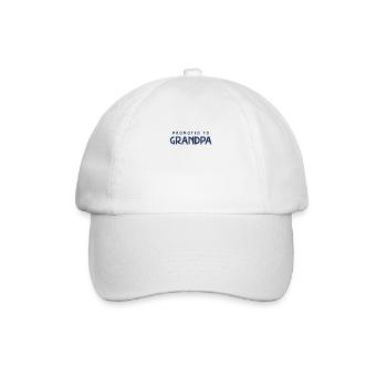 Befördert zum Opa Opi Großvater Großpapa - Baseballkappe - Weiß/Weiß - Vorne