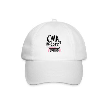 Oma 2022 - Werdende Oma 2022 - Baseballkappe - Weiß/Weiß - Vorne