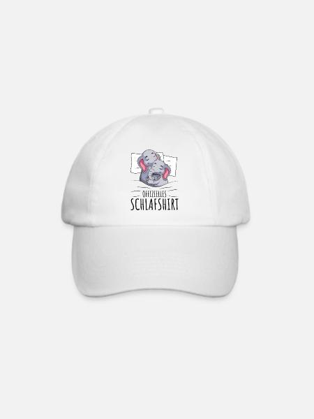 Elefant - Baseballkappe - Weiß/Weiß
