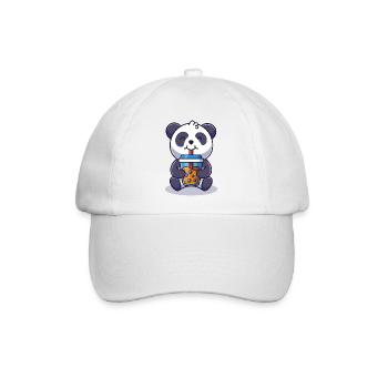 Panda Boba Tee Bubble Drinks Lustige Haustierliebhaber Humor - Baseballkappe - Weiß/Weiß - Vorne