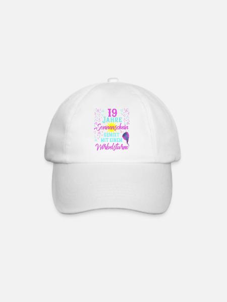 19 Geburtstag Frauen Geschenk 19 Jahre Geburtstag - Baseballkappe - Weiß/Weiß