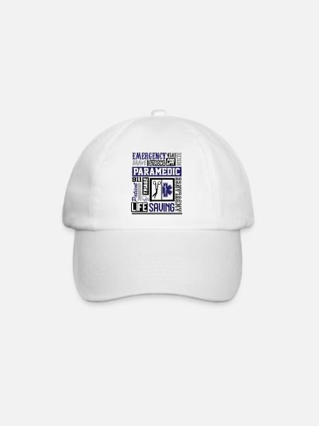 Paramedic / Notfallsanitäter - Baseballkappe - Weiß/Weiß