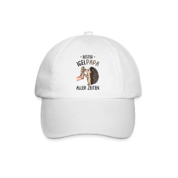 Bester Igel Papa aller Zeiten - Baseballkappe - Weiß/Weiß - Vorne