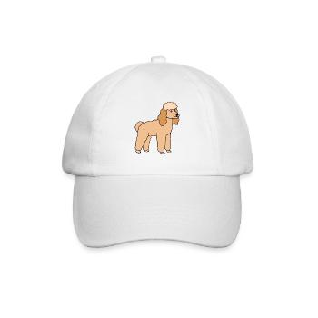 Pudel Hund Hunderasse - Baseballkappe - Weiß/Weiß - Vorne