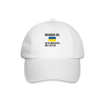 Ukrainerin Ukraine Flagge Ukrainische Wurzeln - Baseballkappe - Weiß/Weiß - Vorne
