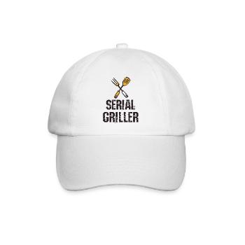 Seriengriller BBQ Grillprofi Grillbesteck - Baseballkappe - Weiß/Weiß - Vorne