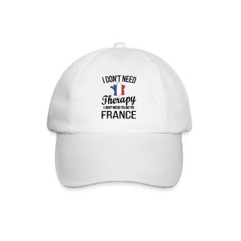 Franzose Frankreich Herkunft Französische Flagge - Baseballkappe - Weiß/Weiß - Vorne