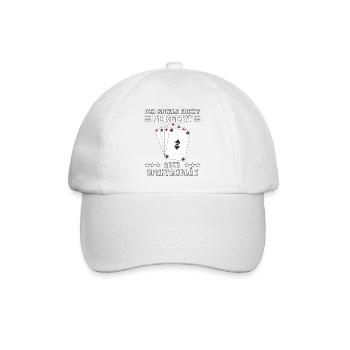 SPIELKARTEN ICH SPIELE NICHT PERFEKT - Baseballkappe - Weiß/Weiß - Vorne