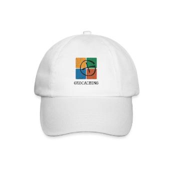 Geocaching Geocacher - Baseballkappe - Weiß/Weiß - Vorne